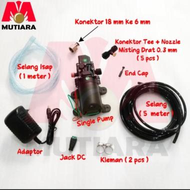 Paket Misting Nozzle mist 5 titik Pengkabutan Nozle Drat sprayer