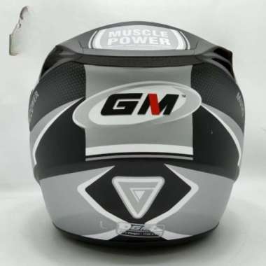 Helm Half Face Gm Fighter Corak Muscle Power Semua Warna Kaca Pelangi L RED BLACK