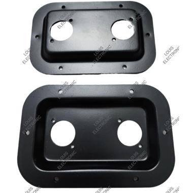 Plat Terminal Speakon 2 Lobang Besi Plat Speakon Spikon Speaker