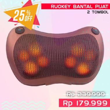 PILLOW MASSAGE Bantal Pijat Shiatsu Heat Neck Massage Pillow Model 2