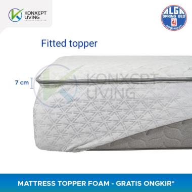 Alga Springbed Fitted Topper / Plushtop / Pillowtop 160x200 - Soft
