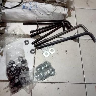 Baut Angkur 3/4" X 40 + Mur 40Pcs + Wp 40Pcs
