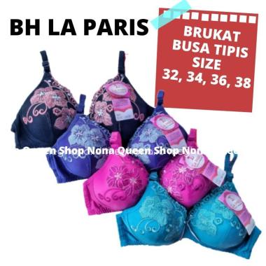 Bra Fashion Wanita LA PARIS | BH Busa Tipis Tanpa Kawat | BH Impor 36