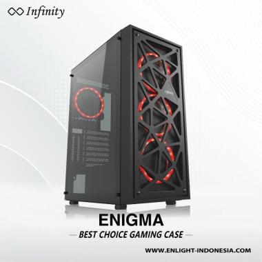 Casing Infinity Enigma -Tempred Glass Side Casing Gaming ATX TANFA FAN