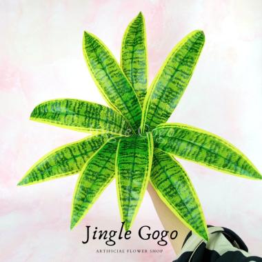 Daun Lidah Mertua Gelombang Cinta Artificial Tanaman Dekorasi G354 warna TIPE A