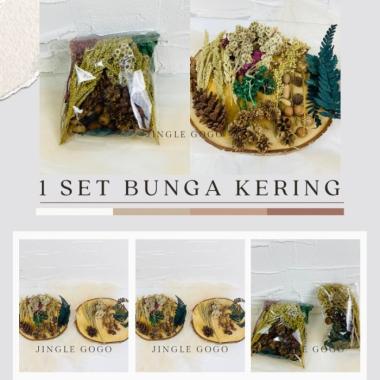 (1 Set) Mix Bunga Kering Campur untuk Hiasan Mahar Sangjit I493 warna Biji Saga 30gr