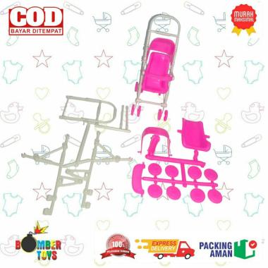 Boneka Berbi Barbi Kelly anak Solid Tangan Gerak Termurah Troli Tas Dorongan Saja