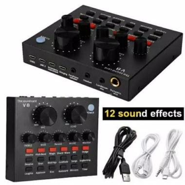 Sound card V8 Mixer Soundcard audio USB External soundcard warna Bridge Converte