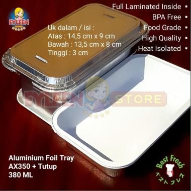 Aluminium Foil Tray AX350 + Tutup/LID Tutup Mika