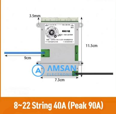 ANT BMS 40A 80A 100A 7S-16S 8S-22S 17-24S Smart BMS Li-Ion LiFePO4 LTO 8-22S 40A