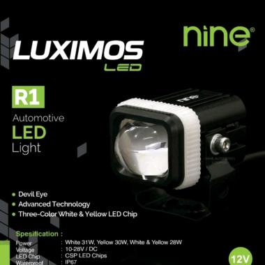 Lampu D2 Laser nine LUXIMOS R1 SHOOTING LIGHT Devil merah biru putih