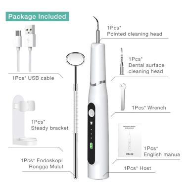 Dental Scaling Alat Pembersih Karang Gigi Sonic Elektrik 1 Set 3 Modes Perawatan
