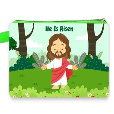 Pouch Paskah Souvenir Gereja Easter Passover 703 PC Yesus Taman Hijau