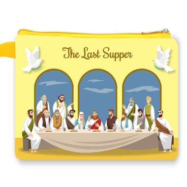Pouch Paskah Souvenir Gereja Easter Passover 704 PC Yesus Murid Kuning