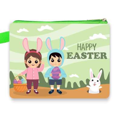 Pouch Paskah Souvenir Gereja Easter Passover 710 PC Couple Kelnci Hijau