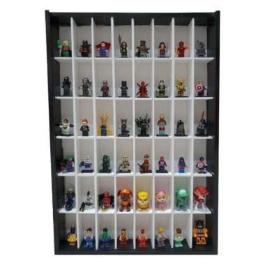 Rak Display Hot wheels - kotak hotwheels 48 - BOX LEGO - HITAM PUTIH Red Sandblast