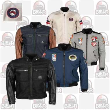 Jaket Motor Helston Winston Lynk Elron Technique Nylon Ace Tissue Cuir XXL Lynx SIlver
