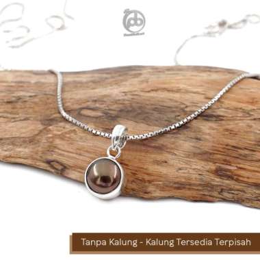 Liontin Mutiara Hitam Perak Asli 925 Black Shelliana | Tanpa Kalung
