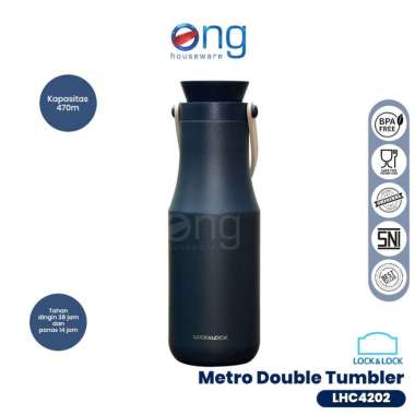 Locknlock Botol Termos Minum Metro Double Tumbler Mug Hot & Cool 470ml Lock n Lock Lock & Lock LHC42