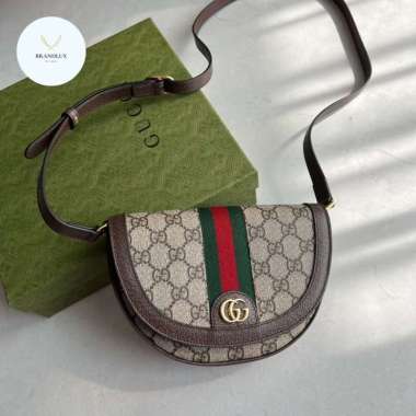Gucci GG ophidia mini sling bag in beige/ebony/brown - 100% Authentic