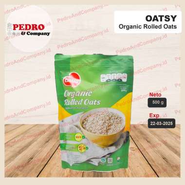 Oatsy Organic Rolled Oats 500 gram oatmeal utuh organik oat meal