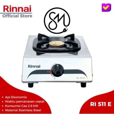 Kompor Gas Rinnai RI-511E Stainless 1 tungku
