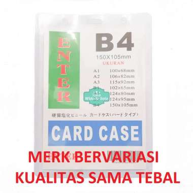 Plastik ID Card Case B4 Name Card Name Tag Portrait - 1 Buah