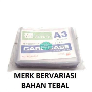 Plastik ID Card Case A3 Name Card Name Tag Landscape - 1 Pack Isi 20 Buah