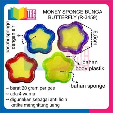4 PCS MONEY SPONGE BUNGA BUTTERFLY SPON BUSA HITUNG UANG (R-3459)