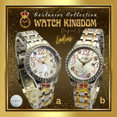 Jam Tangan Wanita Alba Original Asli Fasion Kalender Tanggal Date Waterproof Stainles Steel Analog Q