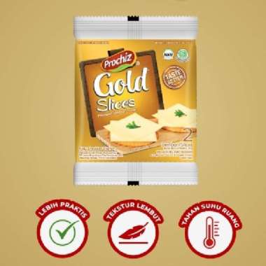 Prochiz Gold Keju Slice [2's x 8 pcs/renceng]