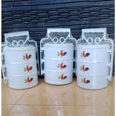 Rantang ayam jago plastik 3 susun