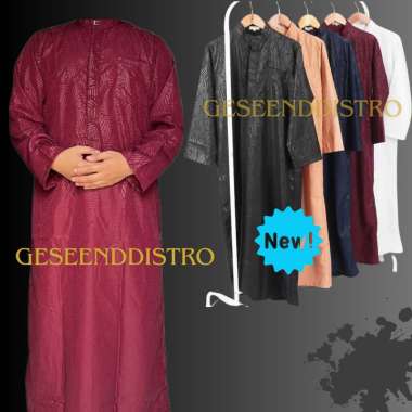 jubah poly embos sultan gamis bahan poly embos MARON XXL