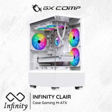 CASING INFINITY CLAIR - mATX GAMING CASE - WHITE
