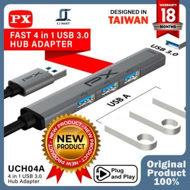 Converter Hub Adapter 4 in 1 USB 3.0 Laptop to USB 3.0 PX UCH04A