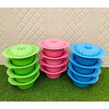 Basi prasmanan basi labu bulat prasmanan plastik set/wadah saji wadah Sambal wadah sayur tempat saji