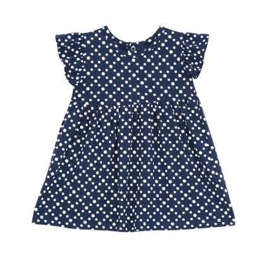 TORIO Baby Navy Polkadot Dress - Dress Anak Perempuan 12-18 bulan