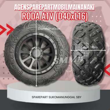 ⚡Ready⚡Ban Roda Mobil Mainan Aki Full Karet Ukuran 40cmx16cm Type Besar ATV/ Lain Roda Mobil Mainan 