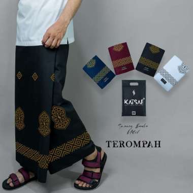 Sarung Bordir Motif TEROMPAH Bordiran Timbul Sarung Pria Dewasa Sarung Sholat Sarung Motif PUTIH