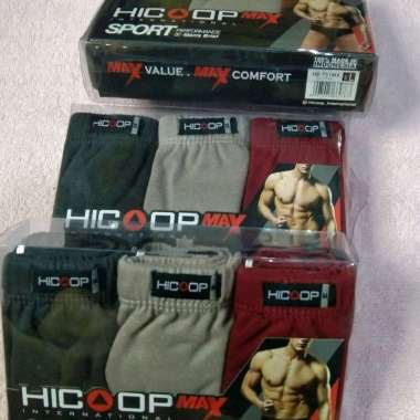 celana dalam pria isi 3pcs hicoop sport max INT L