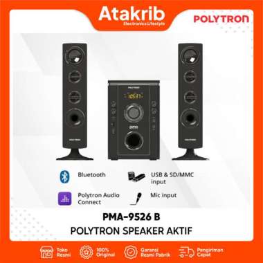 POLYTRON Multimedia Speaker PMA-9526 B PMA 9526 Bluetooth Radio FM