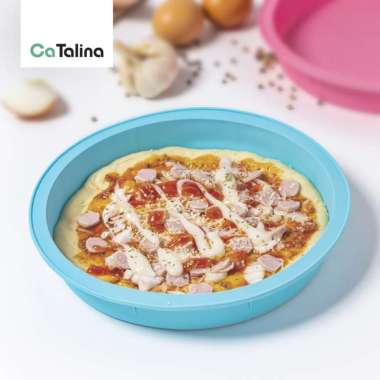 Loyang Cetakan Cake Berbentuk Bulat Bahan Silicone Silikon Tahan Panas Catalina BAK 36B Biru