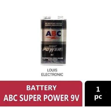 Baterai Batre Kotak Battery Petak ABC Super Power 9V
