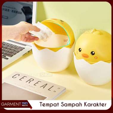 Tempat Sampah Mini Plastik Anak Ayam Lucu Estetik Keranjang Trash Bin Ruang Tamu Kamar Mandi