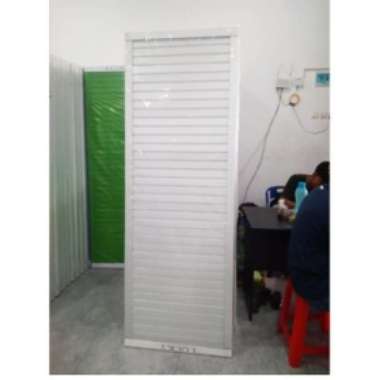 PINTU KAMAR MANDI ALUMINIUM SISIR STD 70X200 SILVER- NON KUSEN