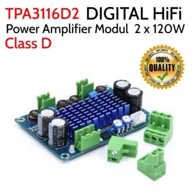 Audio Amplifier Class D TPA3116D2 TPA3116 120W x 2 Hi Power Amplifier Multicolor