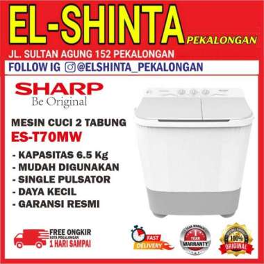 MESIN 2 TABUNG CUCI 7 KG SHARP EST 70 MW