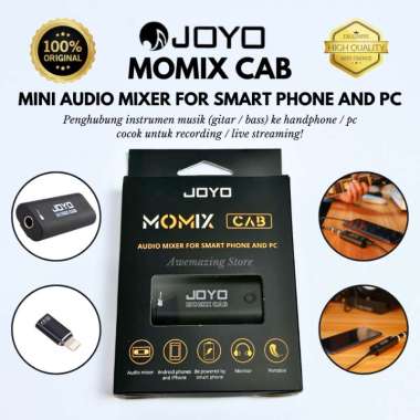 JOYO MOMIX CAB MINI AUDIO MIXER UNTUK SMART PHONE AND PC - PENGHUBUNG LIVE STREAMING MUSIK GITAR BAS