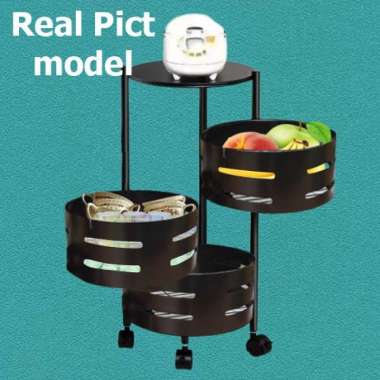 Rak Besi Troli Susun Putar Serbag 3 SUSUN