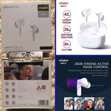 TWS VIVAN Liberty T300 NC Headset Bluetooth ANC T300NC Wireless Earphones